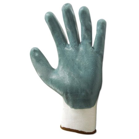 Magid ROC GP561 White 100 Nylon Gloves with DoubleLayer Foam Nitrile Palm Coating, 12PK GP561-11